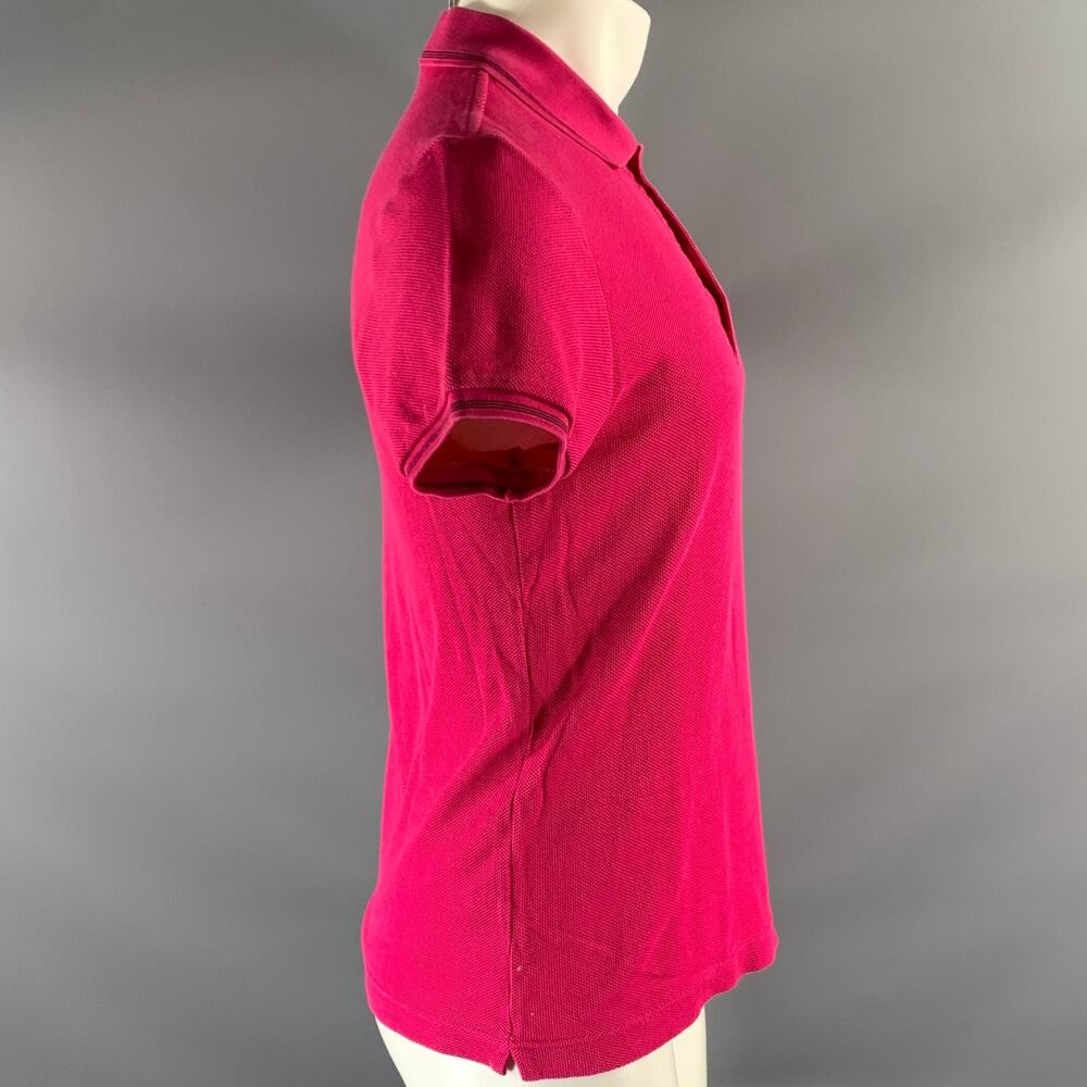 DIOR Size S Pink Black Pique Cap Sleeves Polo - Picture 3 of 6